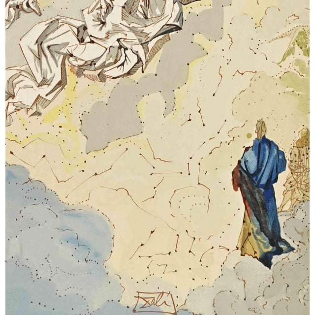 Constellation of Blessed Spirits - "The Divine Comedy" - Song 20 - Paradise is a woodcut print realized in 1963 for a...