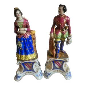 Early 20th Century French Porcelain Figurines - a Pair