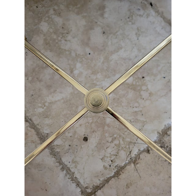 Mid 20th Century Brass and Glass Side Table For Sale - Image 9 of 12