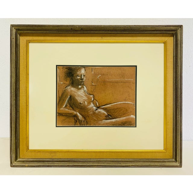 Mid Century, Vintage Academy Style Female Nude Study in Charcoal For Sale - Image 10 of 10