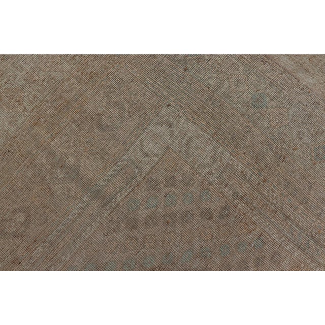 Vintage Gallery Turkish Oushak Rug in Earth Tones, Light Brown and Taupe For Sale - Image 4 of 12