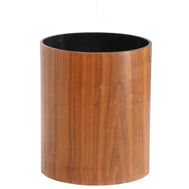 Mid-Century Modern Mid 20th Century Cylindrical Waste Basket by McDonald Products Inc. For Sale - Image 3 of 12