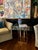 Mid 20th Century Mid 20th Century Tulip Side Table W/ Brass-Plated Metal Topped W/ Square Beveled Glass For Sale - Image 5 of 8