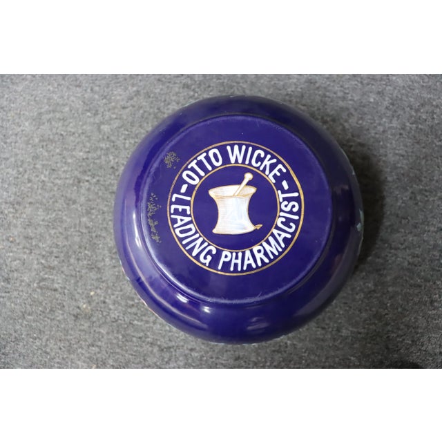 Metal Otto Wicke Leading Pharmacists Enamel Jardiniere For Sale - Image 7 of 7