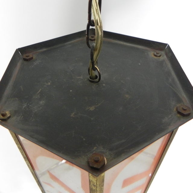 Art Deco Hanging Lamp with Glass Plates For Sale - Image 12 of 17