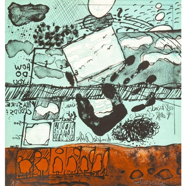 Paper Elfi Schuselka Abstract Landscapes Lithographs, 2 For Sale - Image 7 of 10