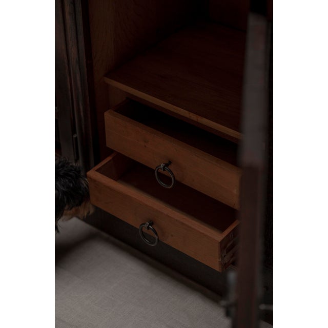 French Brutalist Sideboard in Oak, 1970s For Sale - Image 18 of 18