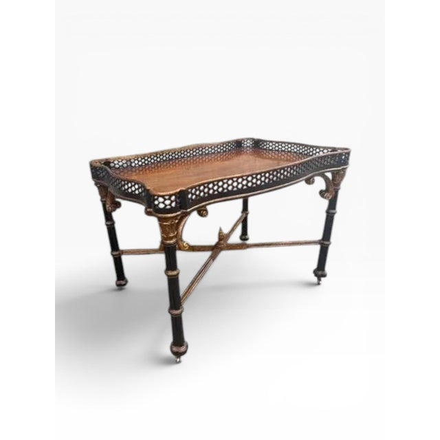 2000 - 2009 e.j. Victor Regency-Style Tray Table For Sale - Image 5 of 16