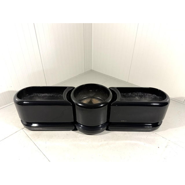 1970s Black Room Dividing Planters from Luigi Colani, 1970s, Set of 3 For Sale - Image 5 of 18