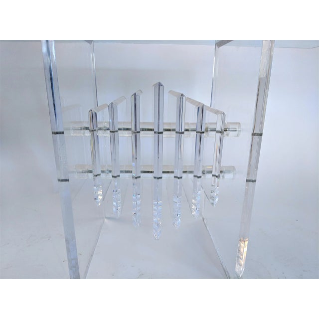 1960s 1960s Mid Century Modern Heavy Lucite Console Table For Sale - Image 5 of 13