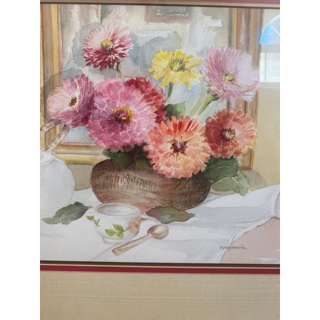 Bring timeless beauty and refined elegance into your space with this original watercolor painting by renowned artist Nancy...