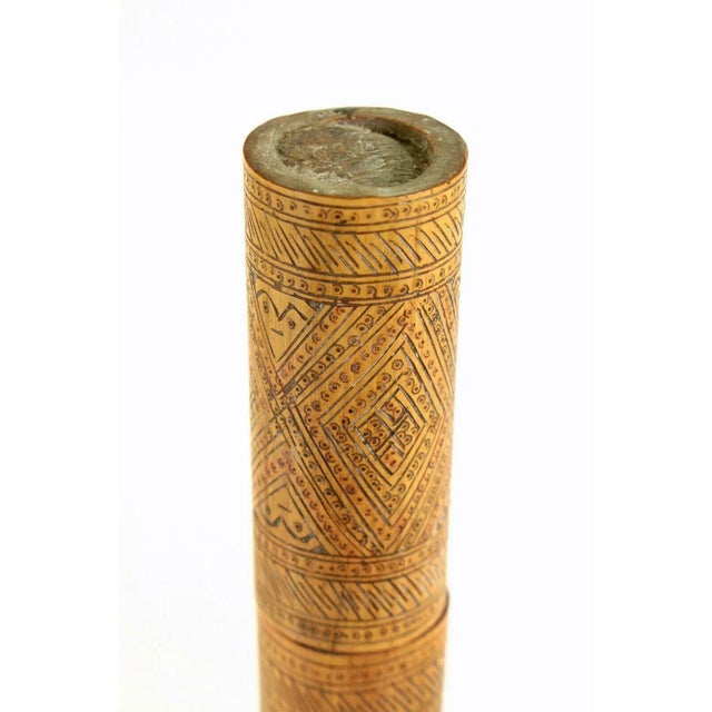 Late 19th Century Carved Wood Lime Container Indonesia # 1 For Sale - Image 4 of 7