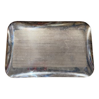 WMF Ikora S Collection Silver-Plated Tray, Textured Design, 1970s For Sale