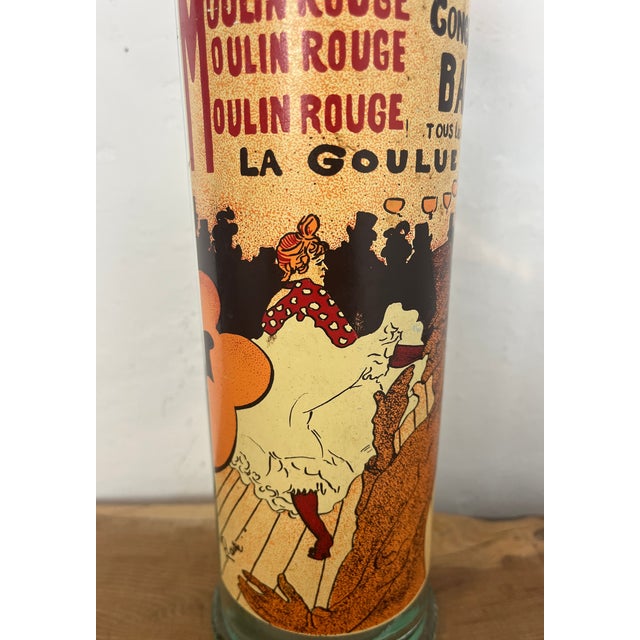 Vintage French Art Nouveau Style Pasta Jar with Moulin Rouge by Henri de Toulouse-Lautrec Motif, 1960s For Sale - Image 12 of 14