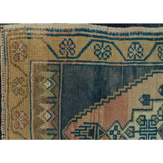 Turkish Turkish Mini Rug Oriental Hand Knotted Vintage Rug 1'10" x 3'3" #20716 For Sale - Image 3 of 8