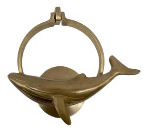 Antiqued Brass Whale Door Knocker