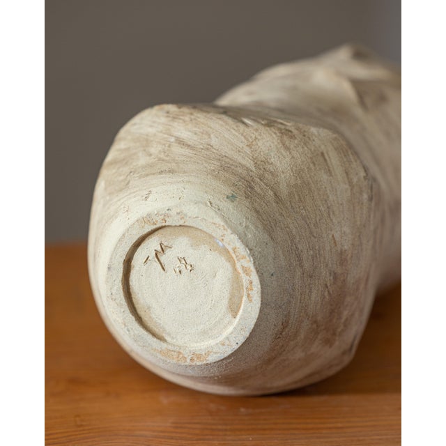 Signed Sculptural Studio Ceramic Pottery Vessel, Dated 2008 For Sale - Image 9 of 10