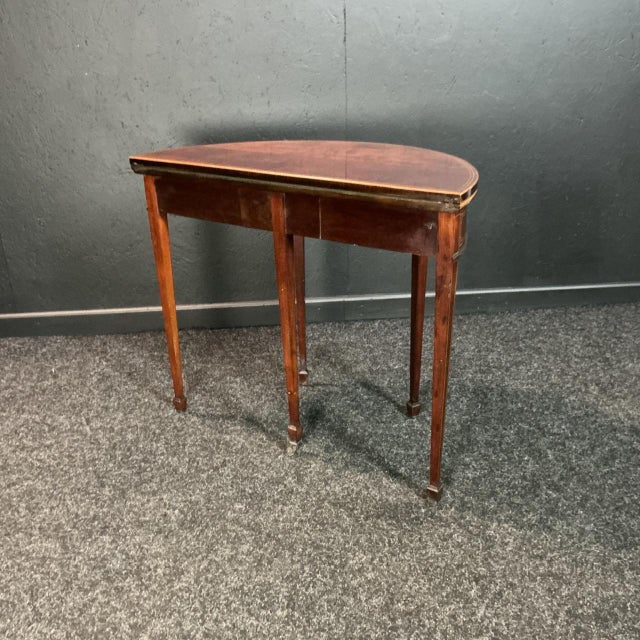 Wood Hepplewhite Revival Mahogany Card Table, 1905 For Sale - Image 7 of 9