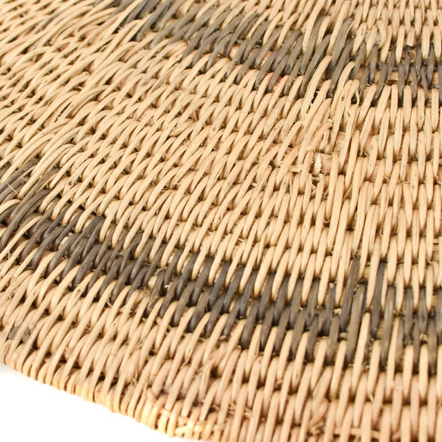 Textile Early 20th Century Makenge Flat Wedding Basket Zambia 16 Inch For Sale - Image 7 of 7
