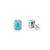 Not Yet Made - Made To Order Modern 1.25 Carat Turquoise Stud Earrings With Diamonds in 18k Solid Gold- A Pair For Sale - Image 5 of 13