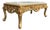 1970s Italian Baroque Gold Beech Marble Coffee Table For Sale