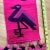 1990s Pink Birds Wool Wall Art For Sale - Image 4 of 5