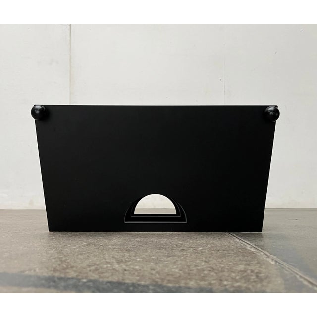 Italian Postmodern Metal Magazine Rack Holder, 1980s For Sale - Image 17 of 18