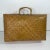 Wood Mid-Century Boho Chic Bamboo Suitcase Style Storage Basket For Sale - Image 7 of 9
