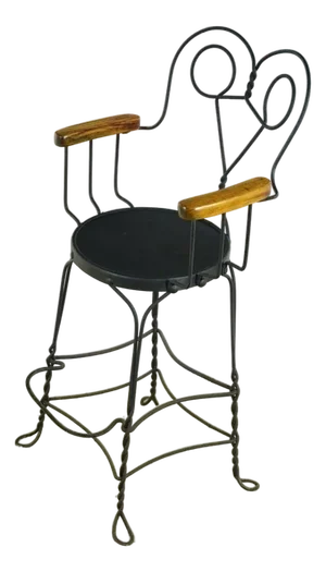 Mid 20th Century Vintage Restored Counter Height Billiard Room Chair