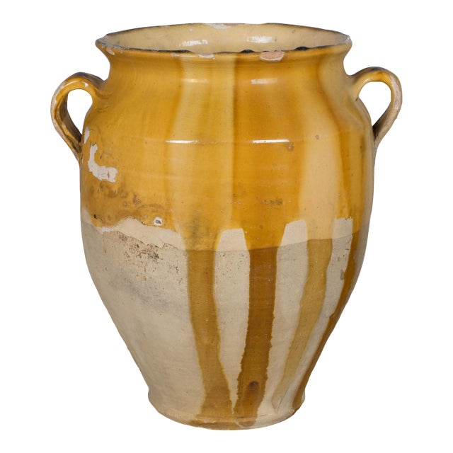 French Terracotta Vase or Pot À Confit 12"h For Sale