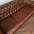 Traditional 20th Century Spanish Brown Vintage Leather Chesterfield Sofa For Sale - Image 3 of 18