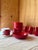 Mid-Century Modern Dutch Crimson Red Stoneware Dinner Service by Potterie De Driehoek Huizen, 1960, Set of 26 For Sale - Image 6 of 10