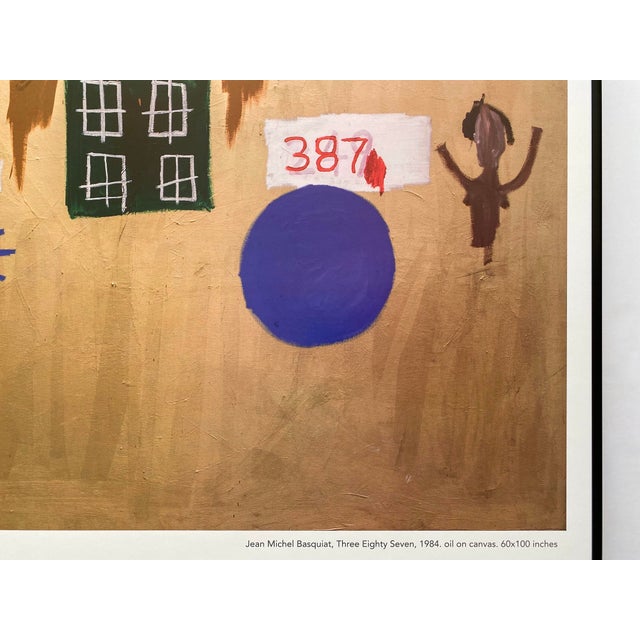 Jean Michel Basquiat Lithograph Print Framed Neo-Expressionist Exhibition Poster " Three Eighty Seven " 1984 For Sale - Image 9 of 12
