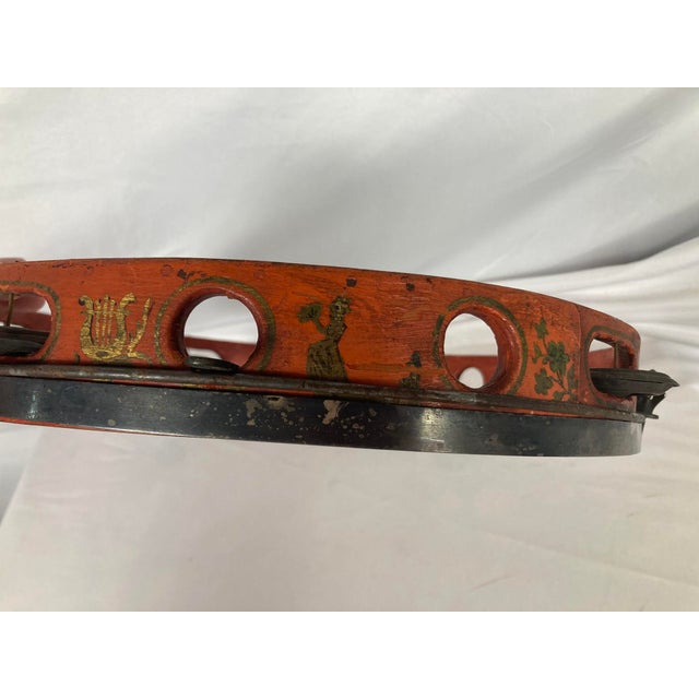 Millereau Paris Antique French Tambourine Tambour De Basque 12in C1879-1911 For Sale - Image 13 of 13