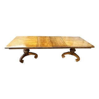 Drexel 'Velero' Spanish Style Pecan Wood 68" Extending to 104" Refectory Table From the 1960s For Sale