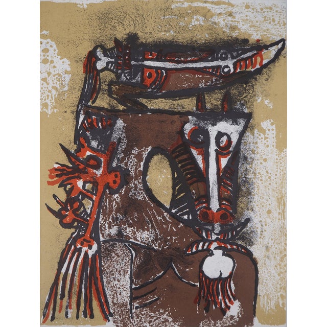 Wifredo Lam, Double Character, 1979, Original Lithograph For Sale
