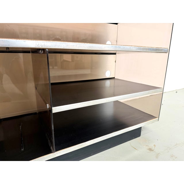 Smoked Acrylic Glass and Aluminum Hi-Fi Cabinet by Eric Maville, France, 1970s For Sale - Image 6 of 18