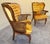 Pair of Monumental 1970s Cane and Gold Velvet Horseshoe Wingback Chairs For Sale - Image 14 of 17