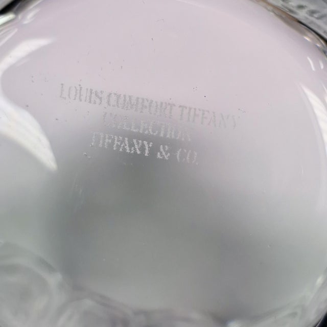 Tiffany and Co. Late 20th Century Louis Comfort Tiffany Collection Crystal Bowl 8" Diameter Glass Scroll Spiral For Sale - Image 4 of 6