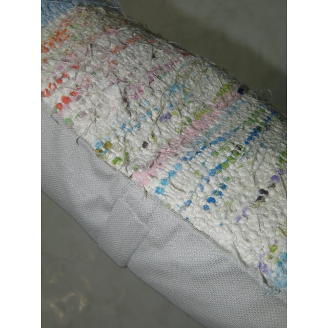 Modern Zabihi Collection Rag Rug Turkish Pillow For Sale - Image 3 of 4
