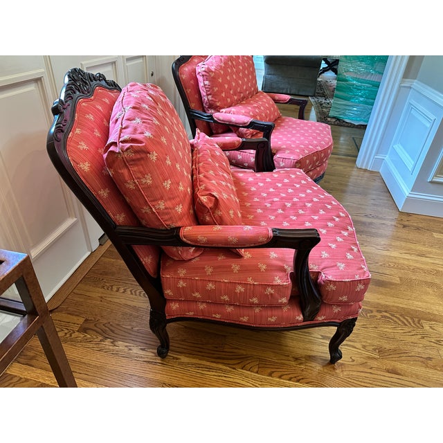 Chippendale Pair of Beacon Hill Bergere Chairs For Sale - Image 3 of 12