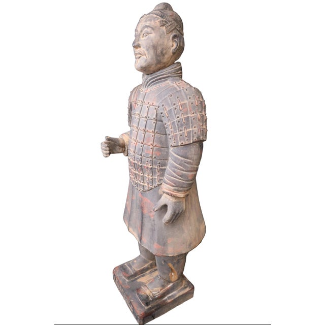 Asian Terracotta Warrior Replica Armored Soldier Statue For Sale - Image 3 of 11
