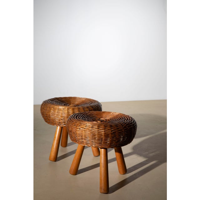 Mid-Century Modern Mid-Century Stools attributed to Tony Paul, USA, 1950s, Set of 2 For Sale - Image 3 of 12