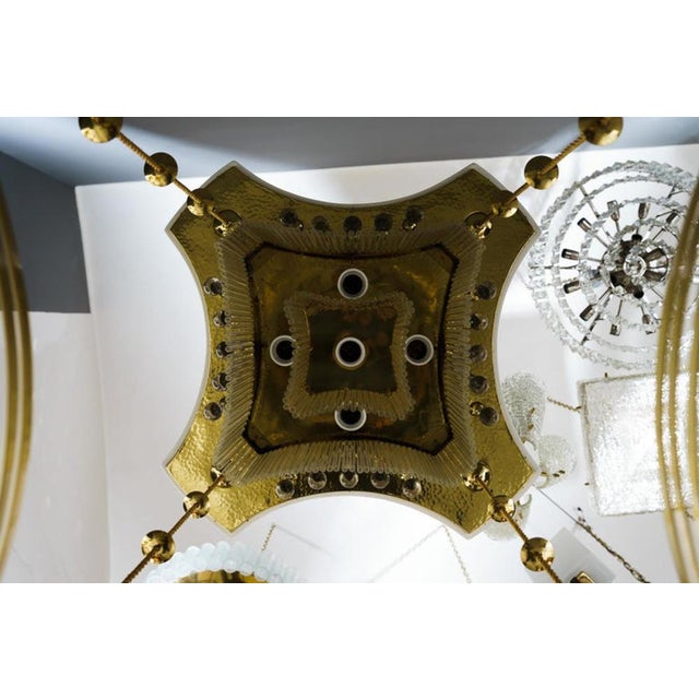 Gold Large Art Deco Chandelier, Vienna, Austria, 1920s For Sale - Image 8 of 18