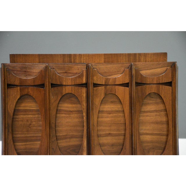 1970s 1970s Refinished Walnut Brutalist Nightstand For Sale - Image 5 of 8