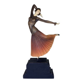 Vintage Dimitri Haralamb Chiparus Ayouta Dancer Sculpture For Sale