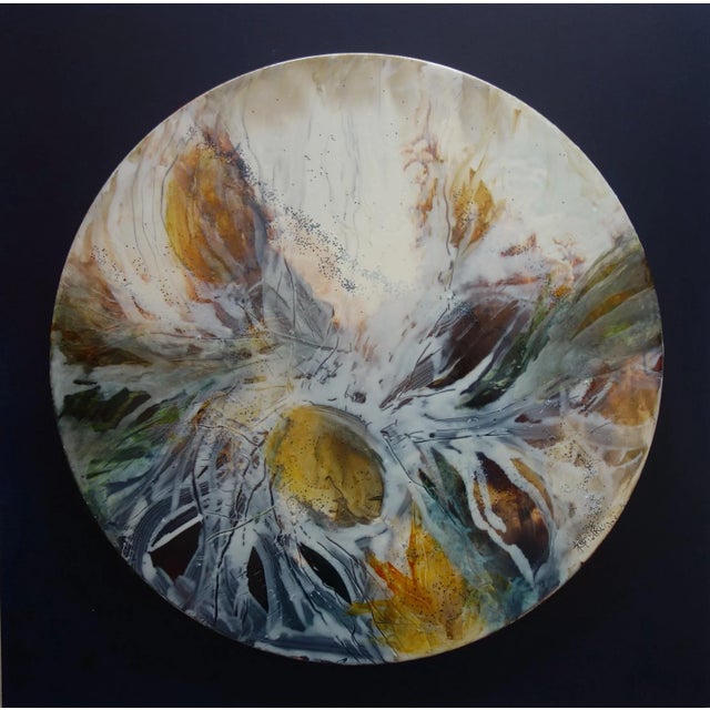 Mixed media. Canvas mounted on the MDF panel. This piece is attributed to the mentioned designer/maker. It has no...