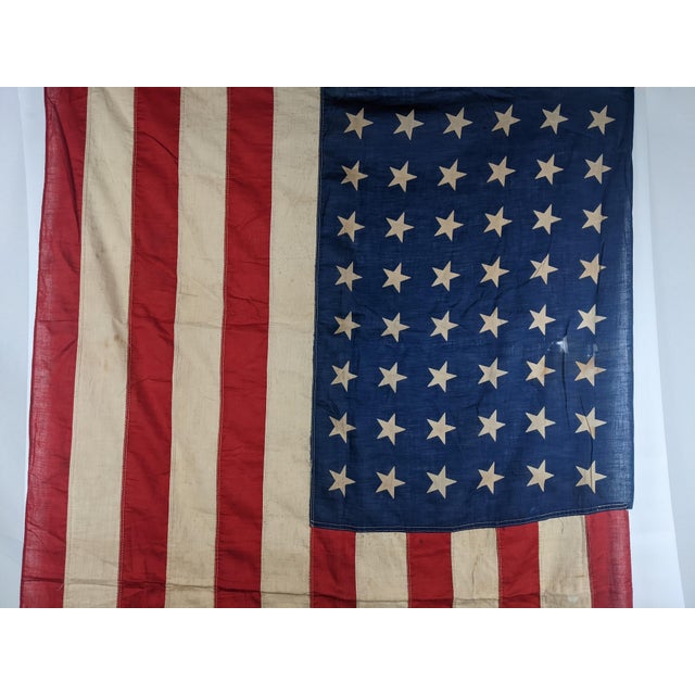 Vintage Lexington 48-Star Sewn American Flag, 3 × 5 Ft, Red, White & Blue For Sale - Image 9 of 11