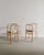 Rare pair of danish wooden "pk-15" dining / desk chairs in ash and linen by poul kjærholm produced by pp møbler denmark,...