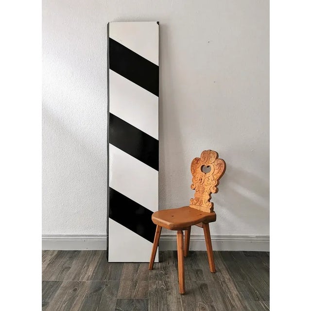 Black Large Signal Sign in Enamel, Germany, 1970s For Sale - Image 8 of 9